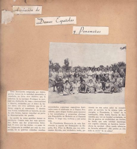 Nota sobre La Asociación de Damas Españolas Panameñas.