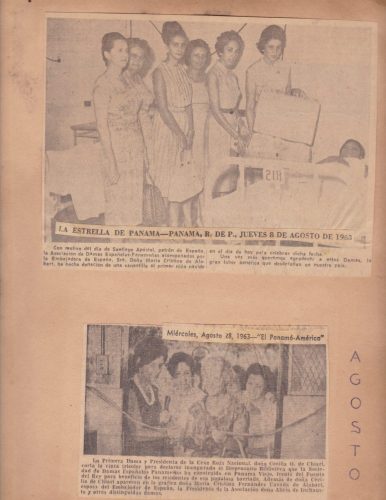 Agosto, 1963. Entrega de canastillas.